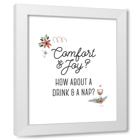 Comfort and Joy White Modern Wood Framed Art Print by Brown, Kyra