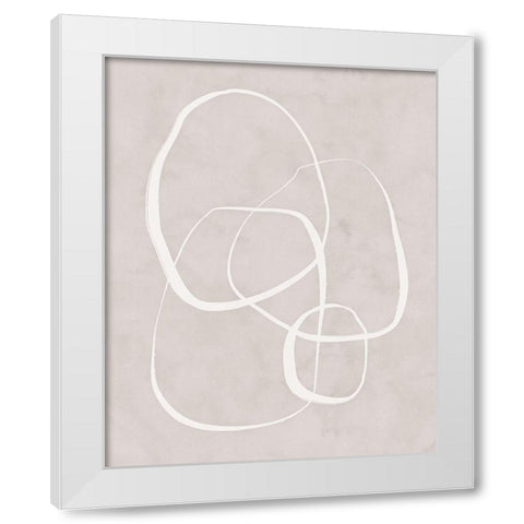 Infinity White Modern Wood Framed Art Print by Blue, Nina
