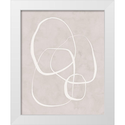 Infinity White Modern Wood Framed Art Print by Blue, Nina