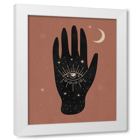 All Seeing I White Modern Wood Framed Art Print by Blue, Nina