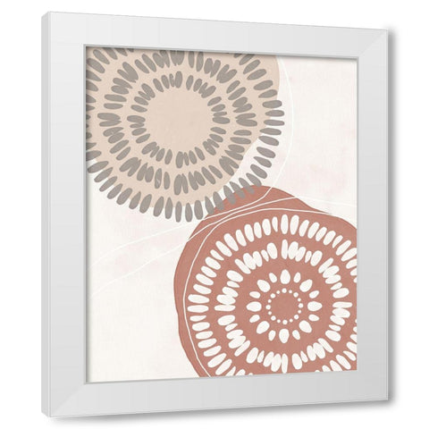Boho Circles II White Modern Wood Framed Art Print by Blue, Nina