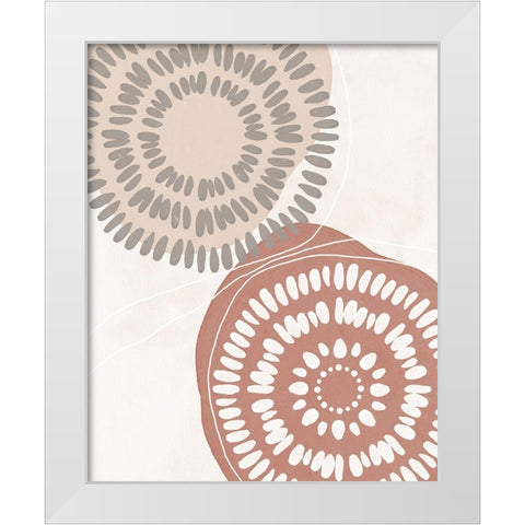 Boho Circles II White Modern Wood Framed Art Print by Blue, Nina