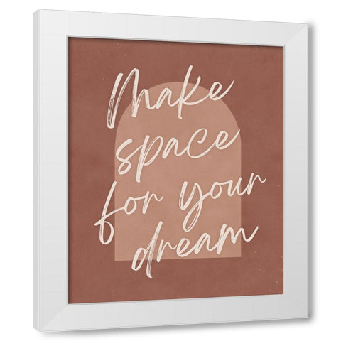 Make Space White Modern Wood Framed Art Print by Blue, Nina