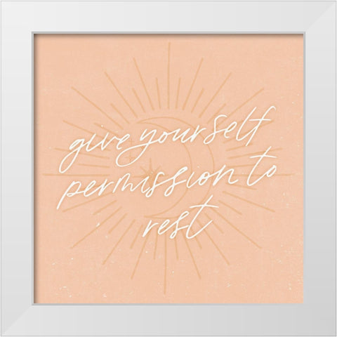 Rest White Modern Wood Framed Art Print by Blue, Nina