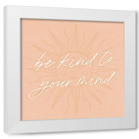 Your Mind White Modern Wood Framed Art Print by Blue, Nina
