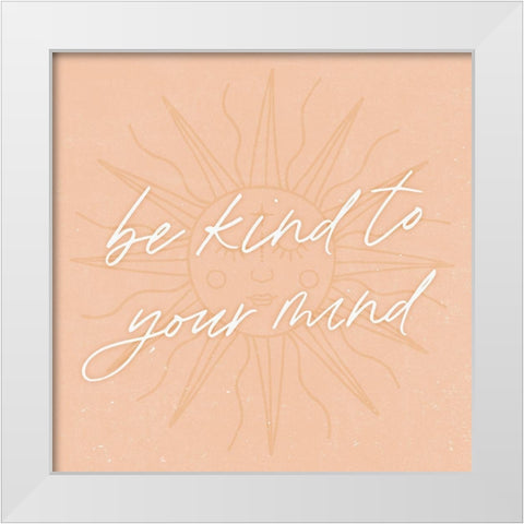 Your Mind White Modern Wood Framed Art Print by Blue, Nina