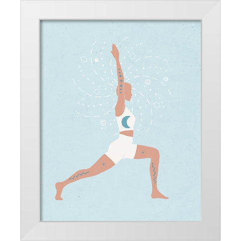 Yoga Pose II White Modern Wood Framed Art Print by Blue, Nina