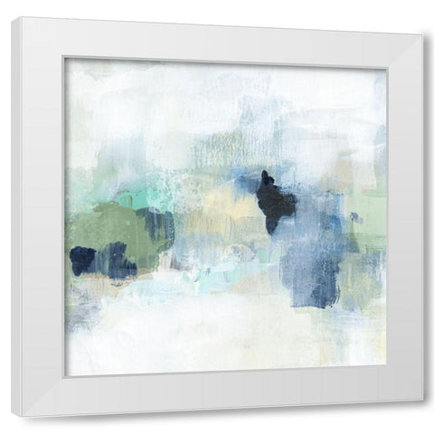Shifting II White Modern Wood Framed Art Print by Blue, Nina