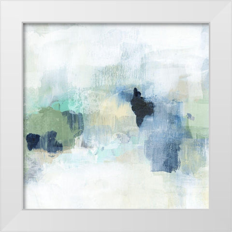 Shifting II White Modern Wood Framed Art Print by Blue, Nina