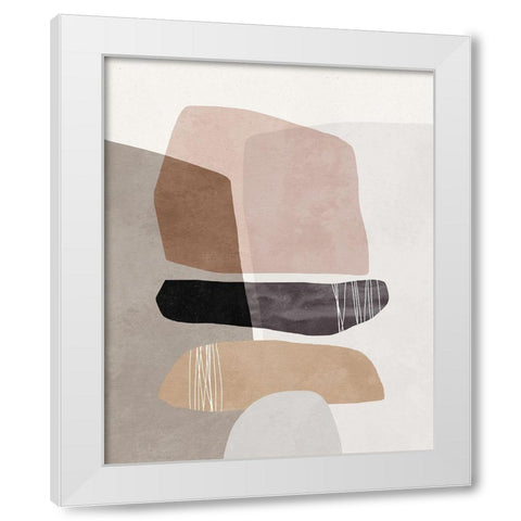 Elemental Phase I White Modern Wood Framed Art Print by Blue, Nina