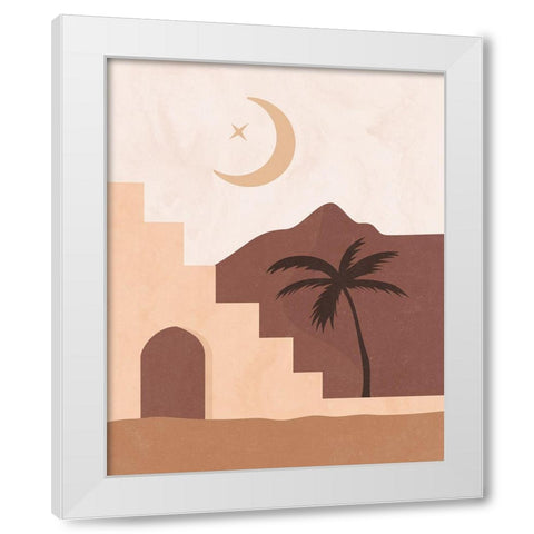 Boho Landscape I White Modern Wood Framed Art Print by Blue, Nina