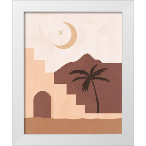 Boho Landscape I White Modern Wood Framed Art Print by Blue, Nina