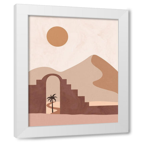 Boho Landscape II White Modern Wood Framed Art Print by Blue, Nina
