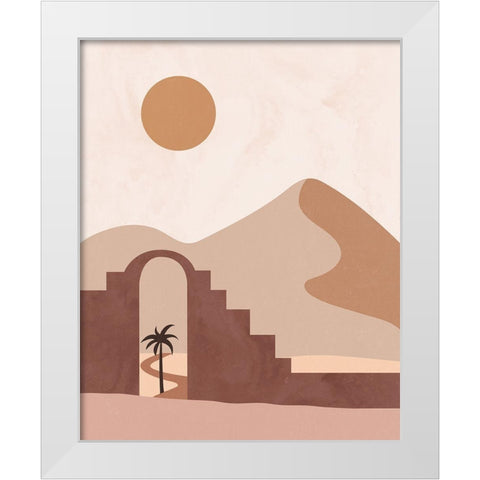 Boho Landscape II White Modern Wood Framed Art Print by Blue, Nina