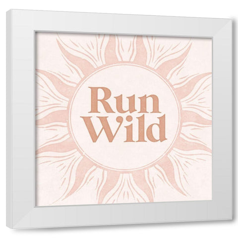 Run Wild White Modern Wood Framed Art Print by Blue, Nina