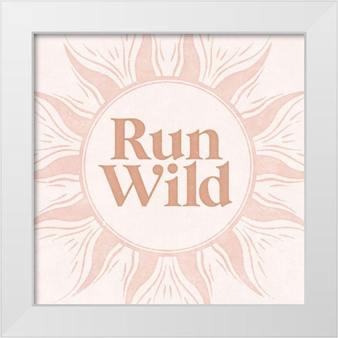 Run Wild White Modern Wood Framed Art Print by Blue, Nina