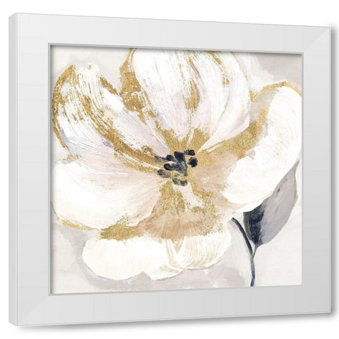 Neutral Bloom White Modern Wood Framed Art Print by Blue, Nina
