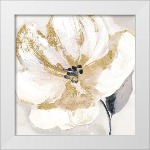 Neutral Bloom White Modern Wood Framed Art Print by Blue, Nina