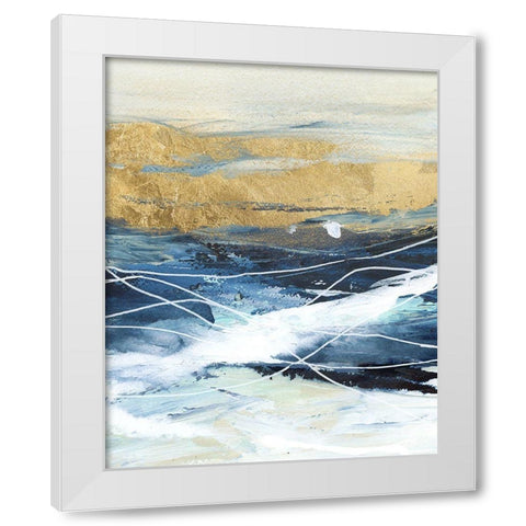 Like a Storm White Modern Wood Framed Art Print by Blue, Nina