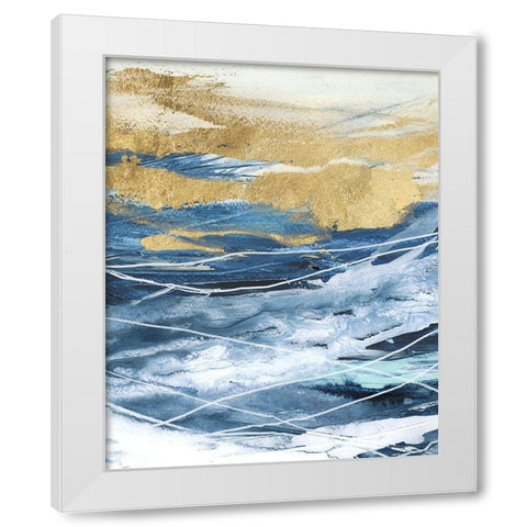 Like a Storm II White Modern Wood Framed Art Print by Blue, Nina