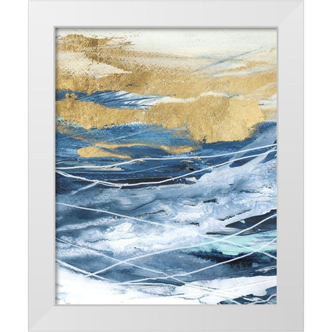 Like a Storm II White Modern Wood Framed Art Print by Blue, Nina