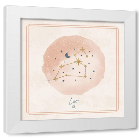 Leo White Modern Wood Framed Art Print by Blue, Nina