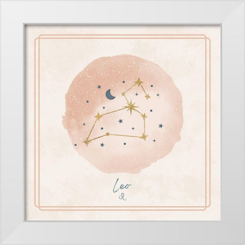 Leo White Modern Wood Framed Art Print by Blue, Nina