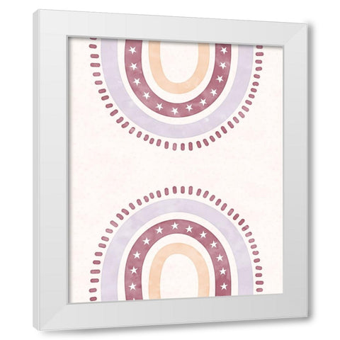 Boho Rainbows II White Modern Wood Framed Art Print by Blue, Nina