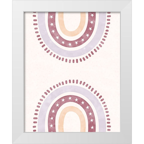 Boho Rainbows II White Modern Wood Framed Art Print by Blue, Nina