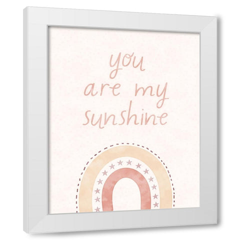My Sunshine White Modern Wood Framed Art Print by Blue, Nina