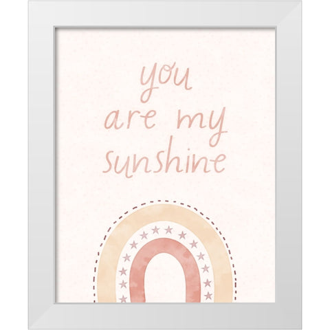 My Sunshine White Modern Wood Framed Art Print by Blue, Nina