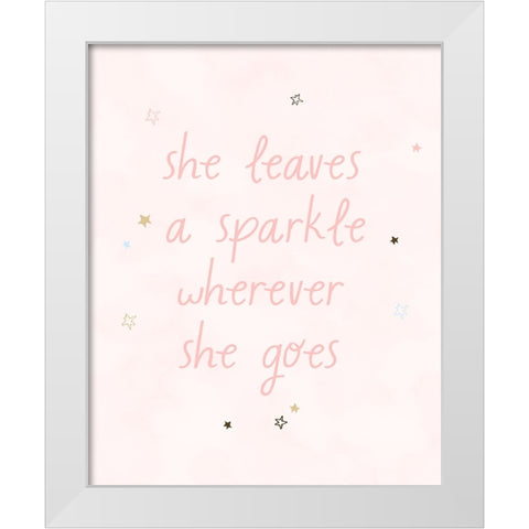 Sparkle White Modern Wood Framed Art Print by Blue, Nina