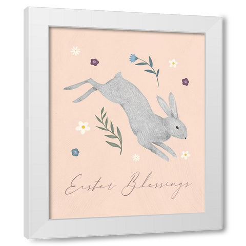 Easter Blessings White Modern Wood Framed Art Print by Blue, Nina
