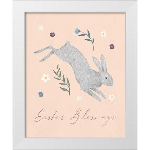 Easter Blessings White Modern Wood Framed Art Print by Blue, Nina