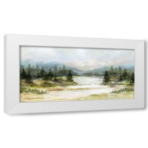 River View White Modern Wood Framed Art Print by Blue, Nina