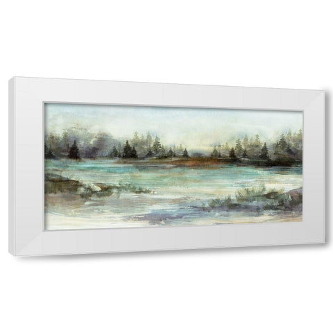 River View II White Modern Wood Framed Art Print by Blue, Nina