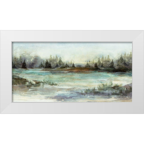 River View II White Modern Wood Framed Art Print by Blue, Nina