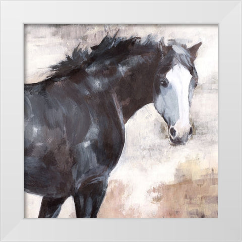 Onlooker White Modern Wood Framed Art Print by Blue, Nina