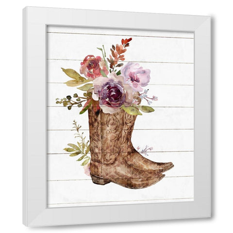 Boots II White Modern Wood Framed Art Print by Blue, Nina