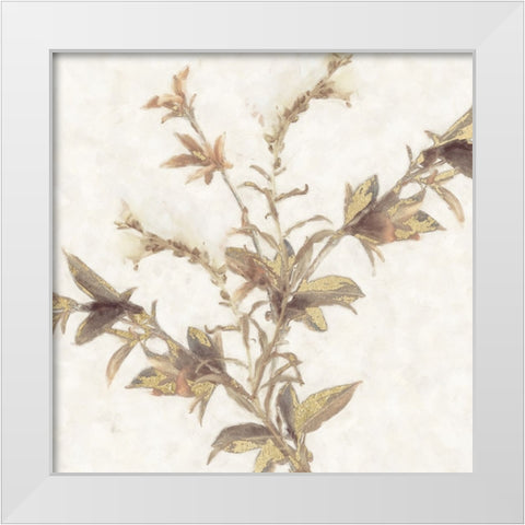 Elegant Leaves II White Modern Wood Framed Art Print by Blue, Nina