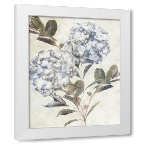 Twilight Hydrangea White Modern Wood Framed Art Print by Blue, Nina