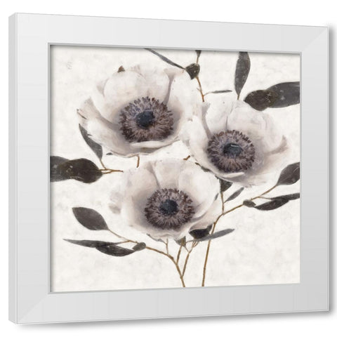 Fable Anemone White Modern Wood Framed Art Print by Blue, Nina
