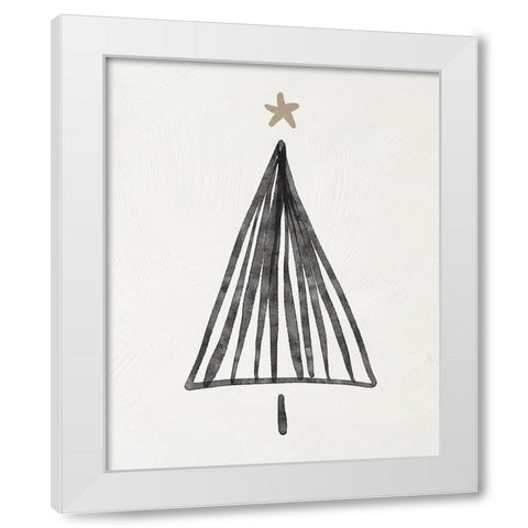 Modern Christmas Tree III White Modern Wood Framed Art Print by Blue, Nina