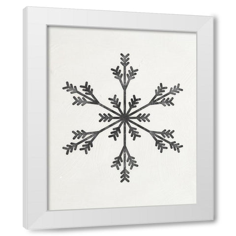 Modern Snowflake II White Modern Wood Framed Art Print by Blue, Nina
