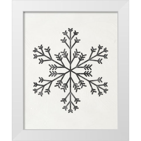 Modern Snowflake III White Modern Wood Framed Art Print by Blue, Nina