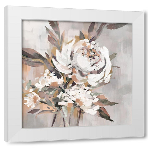 Antique Rose White Modern Wood Framed Art Print by Blue, Nina
