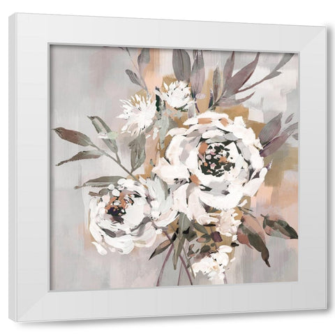 Antique Rose II White Modern Wood Framed Art Print by Blue, Nina