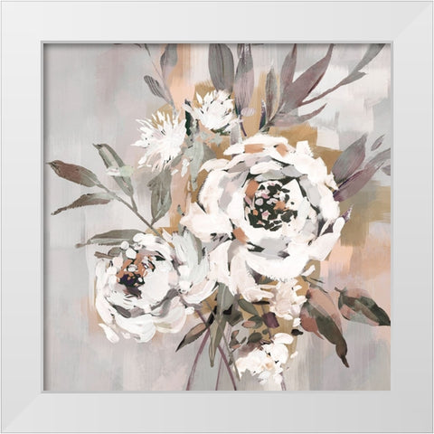 Antique Rose II White Modern Wood Framed Art Print by Blue, Nina