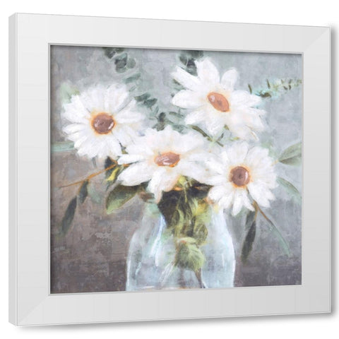 Daisy Bouquet II White Modern Wood Framed Art Print by Blue, Nina