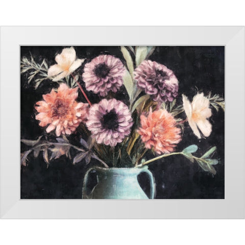Harvest Floral White Modern Wood Framed Art Print by Blue, Nina